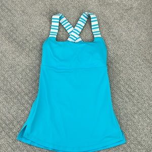 Lululemon Blue Cross Back Tank